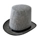 thumbnail image 3 of Sombrero de copa, cómodo y creativo, accesorio de disfraz para espectáculos de rol. Gris, 3 of 8