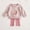 Pink, variant on Swuxness Infant 2-Piece Outfits Suits Long Sleeve Tops with Pants Fall Soft Warm Wear