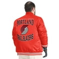 thumbnail image 3 of Men's G-III Sports by Carl Banks Red Portland Trail Blazers Adaptive Bold Logo Satin Varsity Jacket, 3 of 5