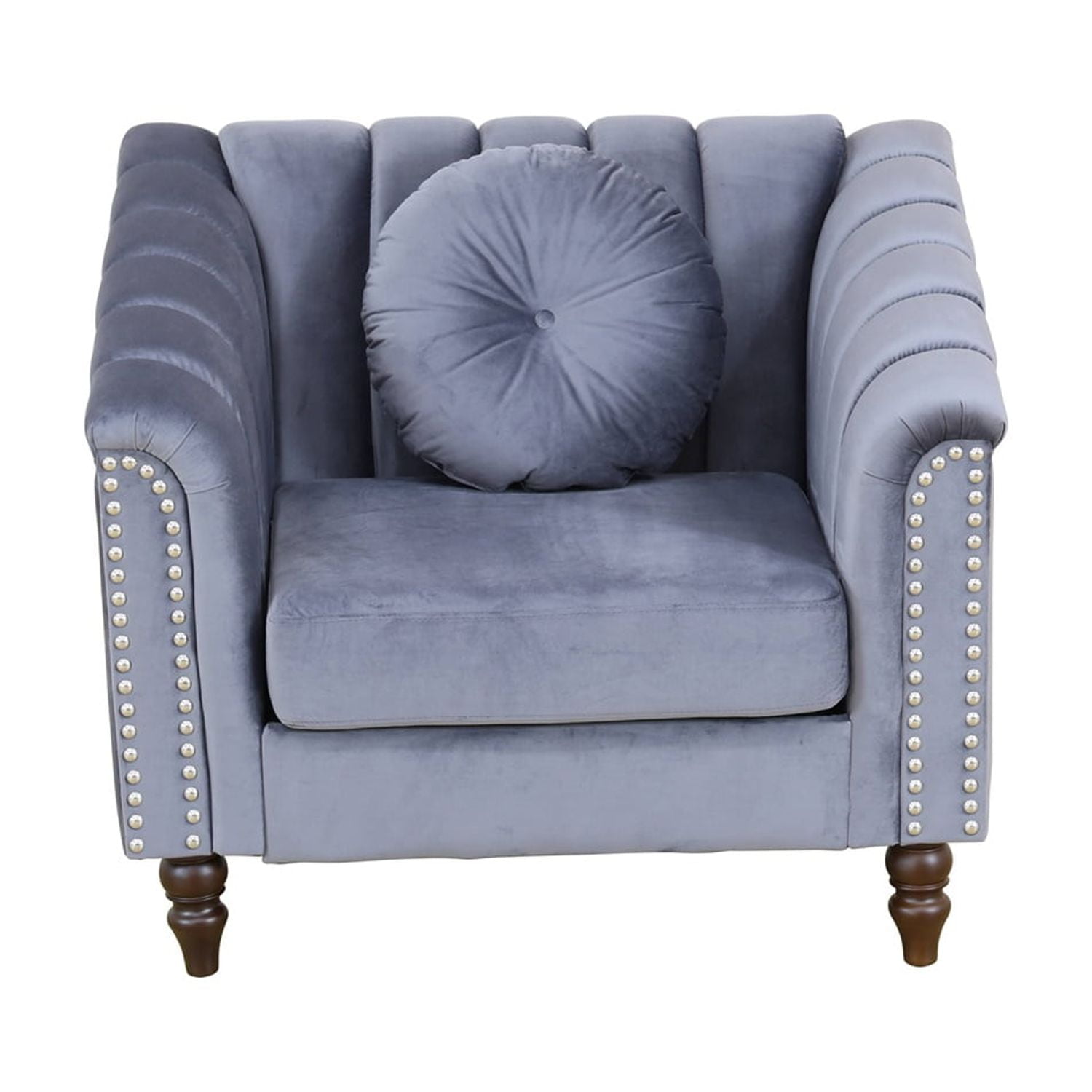 Hommoo Sofa Set,Microfiber 3-Piece Couch Living Room Sofa Set Including 3-Seater Sofa, Loveseat and Single Chair, for Apartment Furniture Set,Grey