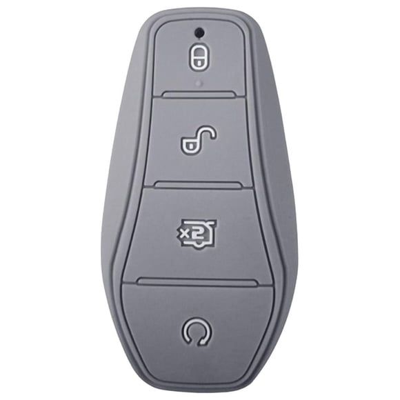 Funda de silicona para llave de coche, protección para mando a distancia de entrada, funda para llavero Gris