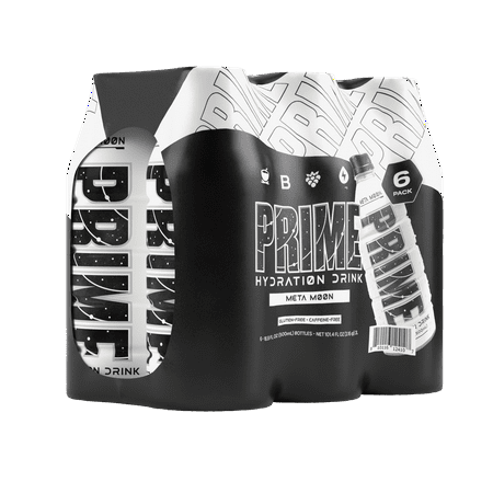 Prime Hydration Sports Drink, Meta Moon, 16.9 fl oz, 6 Pack, Bottles