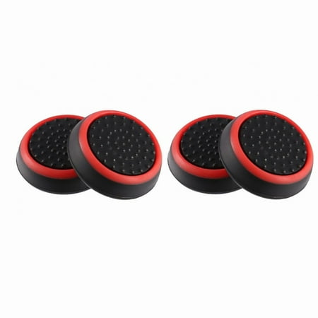 5 Pair / 10 Pcs Wireless Controllers Silicone Analog Thumb Grip Stick Cover, Game Remote Joystick Cap Compatible with PS4 Dualshock 4/ PS3 Dualshock 3/ PS2 Dualshock/Xbox One/360, Red