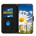 thumbnail image 4 of Compatible with iPhone SE 2022 Vintage Flower Wallet Case Magnetic Closure Cover with Card Slots, 4 of 5