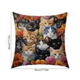 thumbnail image 3 of TanSiDing 3pcs Cartoon Cats Printed Pillow Cover Embroidered Style Decorative Cushion Case Soft Linen Fabric for Sofa Living Room Bedroom Decor 45*45cm, 3 of 6