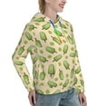 thumbnail image 6 of Balery Kiwi Ice Cream Pattern Womens Long Sleeve Hoodie, Pullover Hooded Sweatshirt, Kangaroo Pocket Hoodie with Eye-catching Drawstrings-XX-Large, 6 of 7