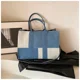 thumbnail image 3 of Nuevos bolsos de hombro y cruzados de retazos de mezclilla de gran capacidad 2024, bolsos de mano casuales a juego con colores de moda para mujeres, 3 of 5