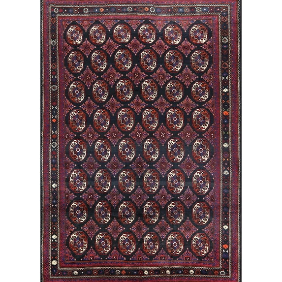 Ahgly Company Indoor Rectangle Mid-Century Modern Deep Red Oriental Area Rugs, 3' x 5'