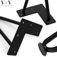 thumbnail image 2 of Y&Y Decor Heavy Duty Hairpin Furniture Legs, Metal Home DIY Projects for Nightstand, Coffee Table, Desk, etc with Rubber Floor Protectors Black 4PCS (6 inch), 2 of 3