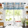 thumbnail image 3 of Paddle Valances for Windows Vintage Rod Pocket Curtain Valance Window Treatment Short Curtains for Kitchen Living Room, 60"x14", 3 of 5