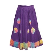 Mogul Women's Skirt Tie-Dye Summer Stylish Purple Gypsy Hippie Boho Skirts