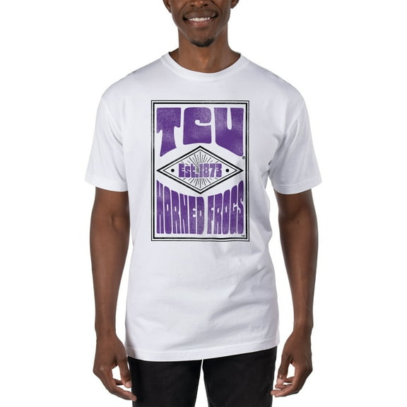 Men's Uscape Apparel White TCU Horned Frogs T-Shirt