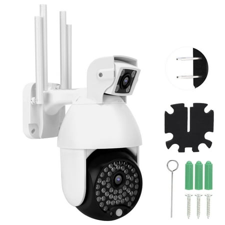 

Monitoring Camera Dual Lens Motion Detection 1080P Pan Tilt Camera For Home Support /IOS Phone Home Security System Garden Prise US