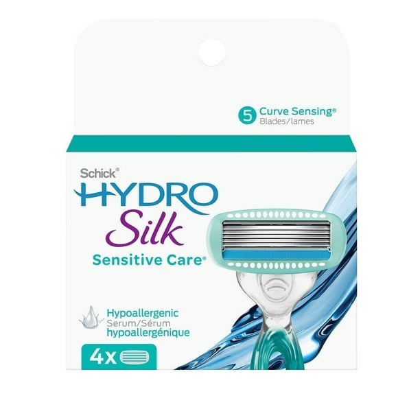 Schick Hydro Silk Sensitive Care Refill Blade Cartridges, 4 count