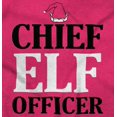 thumbnail image 2 of Xmas Chief Elf Officer Santa Helper Womens Slim Fit Graphic Tee Brisco Brands M, 2 of 5