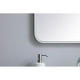 thumbnail image 4 of Elegant Lighting MR802030WH 20 x 30 in. Soft Corner Metal Rectangular Mirror, White, 4 of 4