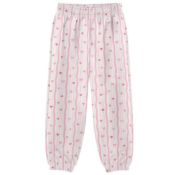 Heart Shaped Striped Boys Pants Kids Casual Sweatpants Joggers Toddler Sports Pants 3-10 Years