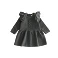 thumbnail image 2 of Hauts Chandail Robe à Volants Manches Longues pour Bébés Filles Tenues Chaudes, 2 of 5