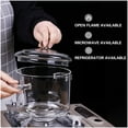 thumbnail image 4 of Glass Cooking Pot - Glass Saucepan Heat-Resistant Borosilicate Glass Handmade Cookware Set stovetop Pot - Safe for Pasta Noodle, Soup, Milk, Tea,salad, 4 of 8