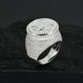 thumbnail image 3 of Moissanite Rings for Men D Color VVS1 Clarity Diamond Ring Men Wedding Band 18K White Gold Plated 925 Sterling Silver Promise Rings for Him Size 7-11, 3 of 7