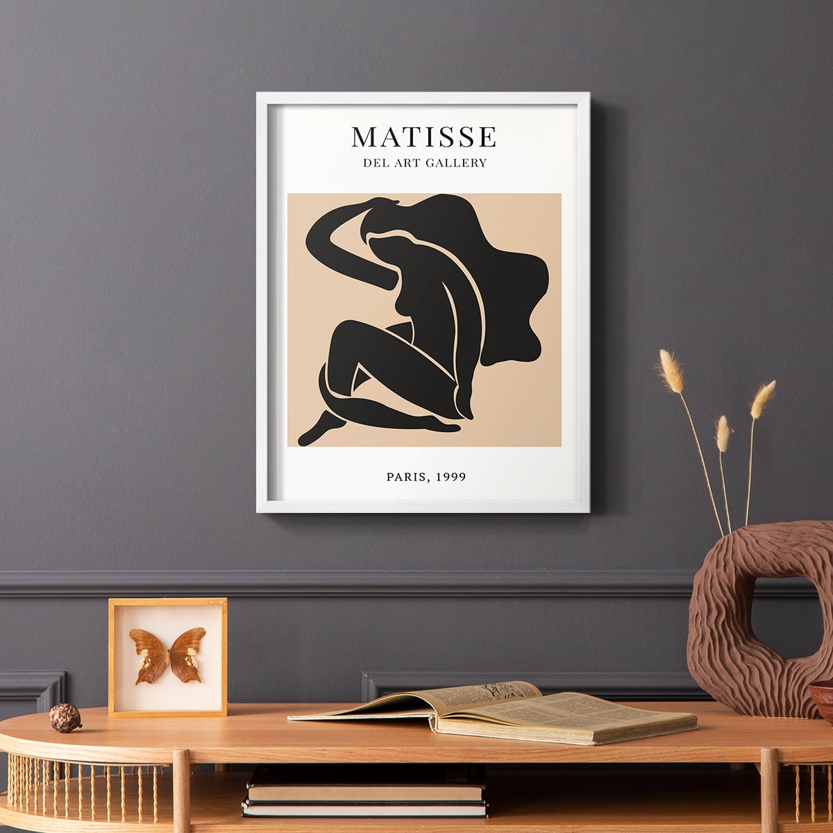 Matisse CXX Framed Print in White Solid Wood 8 x 10 Framed Print