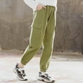 thumbnail image 3 of SILVERCELL Girls Cotton Jogger Cargo Pants Loose Street Hip Hop Dance Sweatpant Trousers 3-13T, 3 of 8