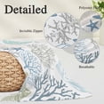 thumbnail image 3 of Coastal Lumar Pillow Covers, Summer Beach Nautical Coral Starfish Soft Breathable Throw Pillow Cases with Invisible Zipper, Decorative Pillowcase Pillows Protectors for Sofa Bed Chair 16"x24", 3 of 9