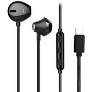 USB C Headphones,Type C Earbuds USB C Earphones with Mic & Volume Control Compatible with Google Pixel 3/2/XL,iPad Pro 2018, OnePlus 6T,Huawei Essential Phones