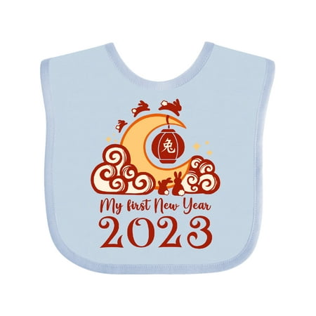 

Inktastic My Fist New Year 2023 Bunny Gift Baby Boy or Baby Girl Bib