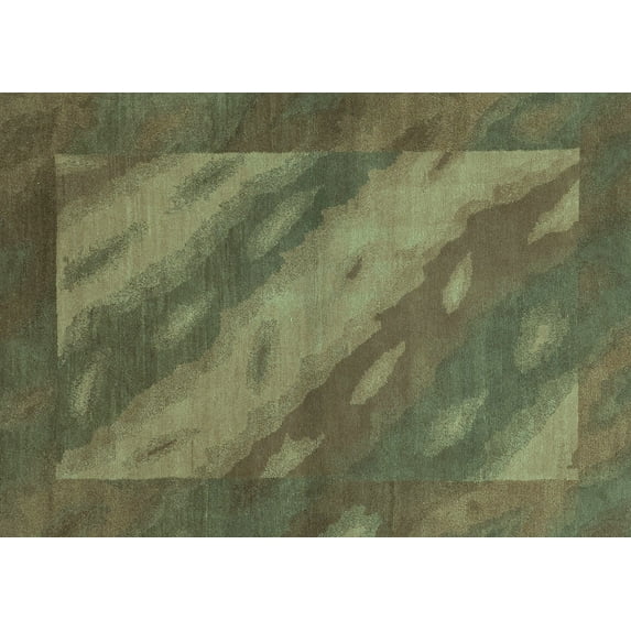 Ahgly Company Indoor Rectangle Animal Turquoise Blue Modern Area Rugs, 5' x 8'