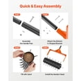thumbnail image 5 of 15 Inch Manual Push Lawn Aerator Roller 42 Spikes 60 Inch Handle Fillable Drum Heavy Duty Soil Penetrator for Garden Yard Compacted Soils, 5 of 7