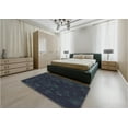 thumbnail image 5 of Ahgly Company Machine Washable Indoor Square Transitional Night Blue Area Rugs, 7' Square, 5 of 7