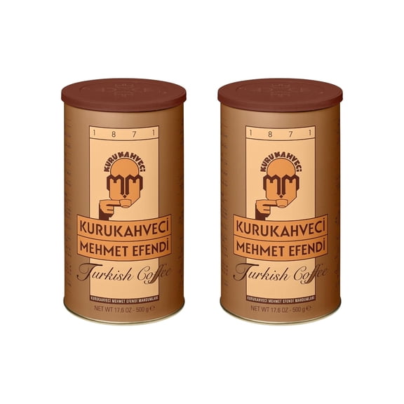 Kurukahveci Mehmet Efendi Turkish Coffee 17.6 Ounce Can (Pack of 2)
