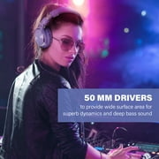 OneOdio Wired Over-Ear Headphones with Mic Dual-Plugs for Youth Adult Kids Gitar Piano Drum-Light Blue