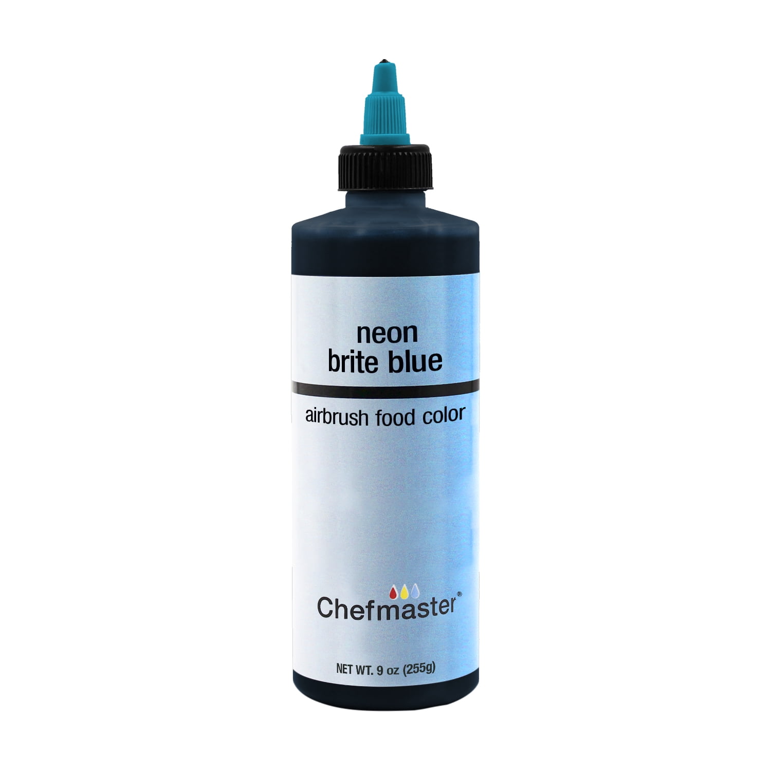 Chefmaster 9-Ounce Neon Brite Blue Airbrush Cake Decorating Food Color