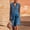 Blue plus size 2 piece shorts set a1, variant on Cagogo Women Plus Size 2 Piece Shorts Set Casual Boho Summer Outfits Loose Collared Sleeveless Tops Comfy Pants Matching Lounge Sets Tracksuits Travel Airport Clothes, Blue 3XL