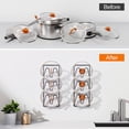 thumbnail image 3 of Organizador de cocina Moyic Soporte de tapa de olla de Metal 3 niveles Negro, 3 of 6