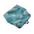 thumbnail image 4 of Lady Leather Wallet Zero 4.13 X 4.52 In Three-Dimensional Buckle Design Small Portable Easy Opening And Closing Teal Marble_2, 4 of 5
