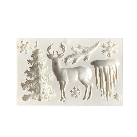 

Christmas Clearance! SuoKom Christmas Elk Snowflake Icicle Liquid Silicone Mold