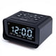 thumbnail image 1 of Radio despertador digital con cargador USB dual para dormitorio, volumen y brillo de alarma ajustables (negro) Hy, 1 of 5