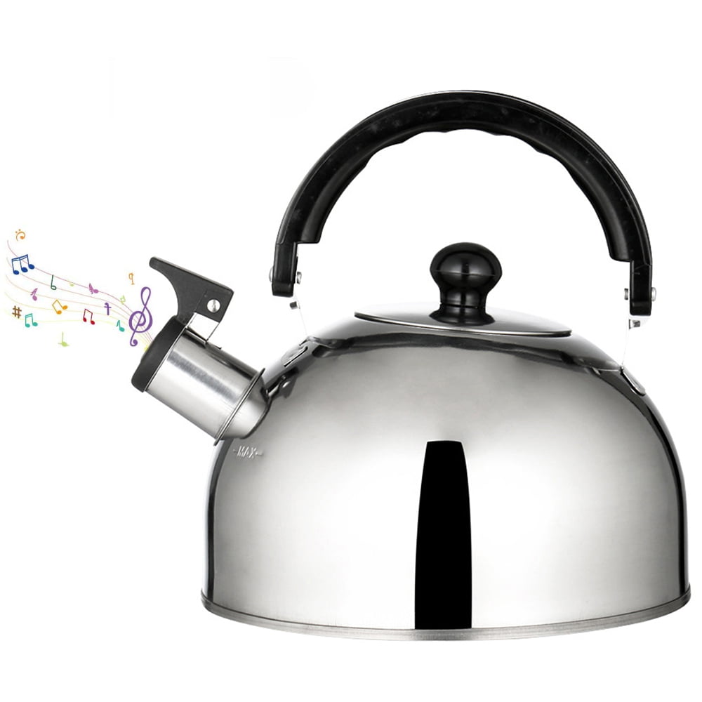 Whistling Kettle Tea Coffee Teapot Kitchen Camping Stainless Steel 2.5L 