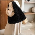 thumbnail image 4 of Faux Fur Hobo Shoulder Bag Furry Handbag Purse for Women Winter Y2k Fuzzy Plush Shoulder Tote Bag for Work Shopping, 4 of 6