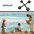 thumbnail image 3 of YSNOOWE 4pcs Inflatable Dumbbell Prop PVC Black for Birthday Parties Fun, 3 of 8