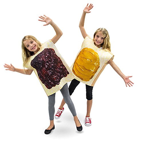 Peanut Butter Jelly Childrens Halloween Dress Up Costumes 2 Pack Youth Small 3 4 Walmart Com Walmart Com