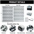 thumbnail image 2 of Outdoor Rugs 6'x9' on Sale Clearance Plastic Straw Waterproof Reversible Patio Rugs Geometric Lightweight Carpets for RV Camping Deck Balcony Beach Picnic Porch, Gray White, 2 of 4