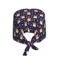 thumbnail image 2 of Kdxio Corgi Lying With Moons And Stars Pattern Turban Hat for Women Men Comfortable Adjustable Cleaning Working Cap with Sweatband, 2 of 8