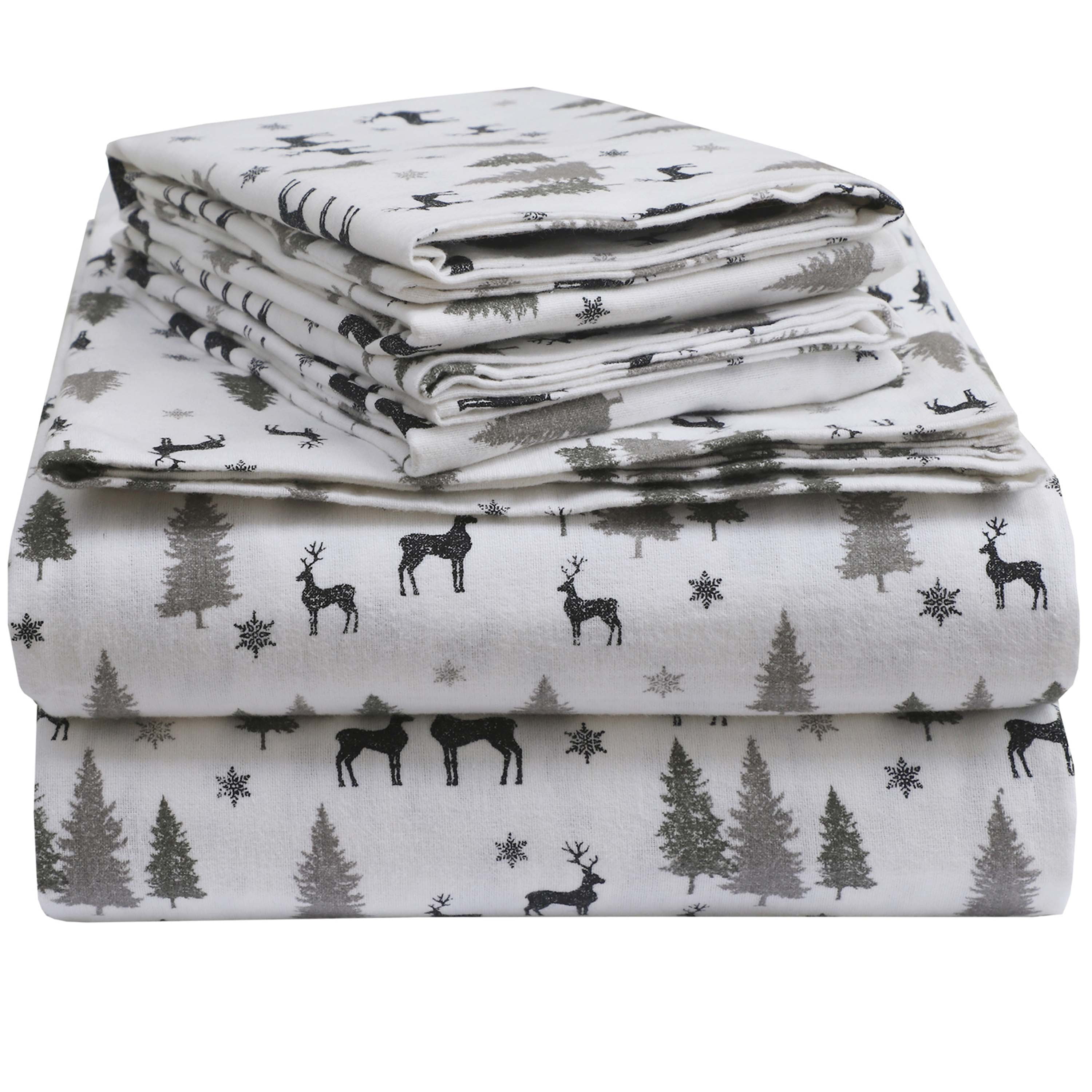 EnvioHome 160 GSM Heavyweight Durable Winter Cotton Flannel Sheet Set
