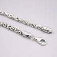 thumbnail image 5 of K-KED Real 925 Sterling Silver Necklace For Women Men 4mm Byzantine Link Chain 22inch, 5 of 6