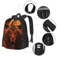 thumbnail image 4 of DouZhe Lightweight Backpack, Cartoon Angry Orange Tiger Prints Travel Outdoor Hiking Bag School Bookbag Casual Daypack Backpacks for Women Men, 4 of 7