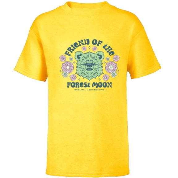 Star Wars Friend of the Forest Moon Support Endor Retro Ewok - Short Sleeve T-Shirt for Kids - Customized-Yellow